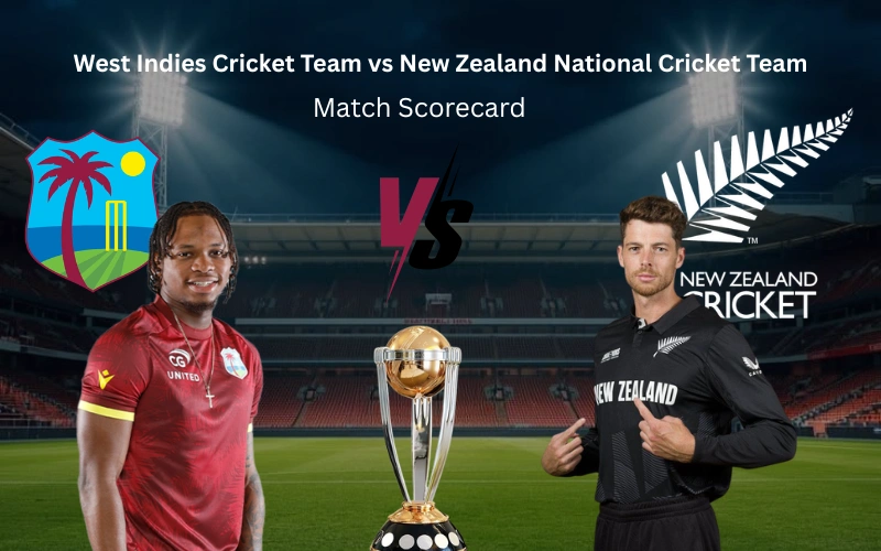 West Indies Cricket Team vs New Zealand National Cricket Team Match Scorecard: Hetmyer’s Unbeaten 69 Seals Thriller in 5th ODI West Indies Cricket Team vs New Zealand National Cricket Team Match Scorecard